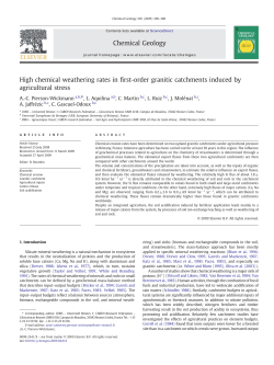 High chemical weathering rates in first