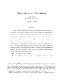 Discrimination and Assimilation∗
