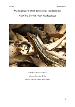 Madagascar Forest Conservation Science Report 154