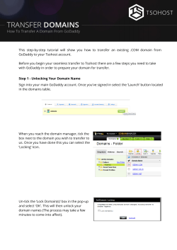 Step 1 - Unlocking Your Domain Name