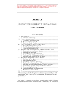 property and democracy in virtual worlds
