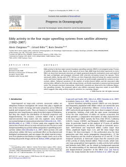 Eddy activity in the four major upwelling systems from satellite