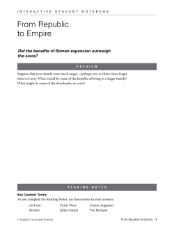 From Republic to Empire