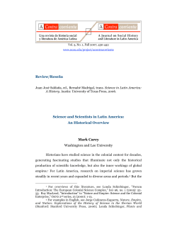 Science and Scientists in Latin America
