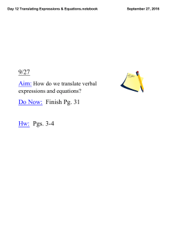 Sept 27 Notes - Hicksville Public Schools
