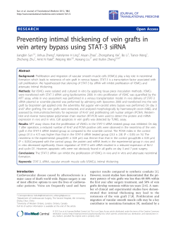 Preventing intimal thickening of vein grafts in vein artery bypass