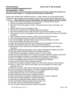 AP World History 2013-14 Page 1 of 8 AP World History Due on the