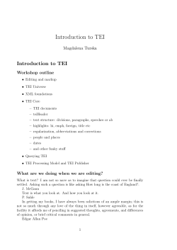 Introduction to TEI