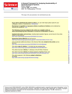 A General Framework for Analyzing Sustainability of Social