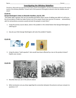 Investigating the Whiskey Rebellion