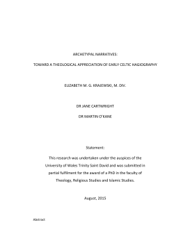 archetypal narratives: toward a theological