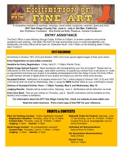 Entry Information - San Diego County Fair