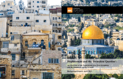 Displacement and the `Jerusalem Question`