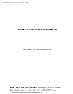 Modeling topographical density for geoid determination