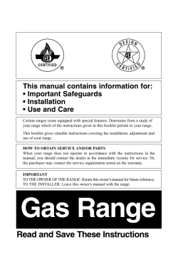 Gas Range - Home Depot