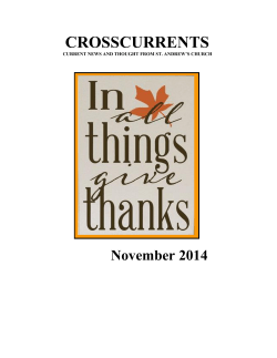 November 2014 Crosscurrents