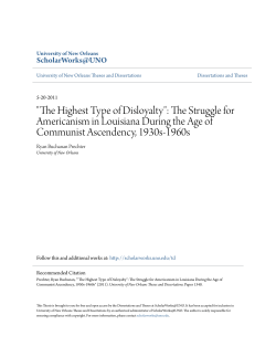 The Highest Type of Disloyalty - ScholarWorks@UNO