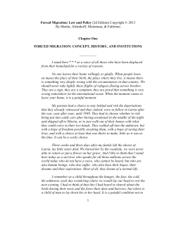 Forced Migration: Law and Policy (2d Edition) Copyright