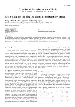 Effect of copper and graphite addition on sinterability of iron