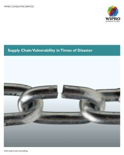 Supply Chain Vulnerability in Times of Disaster