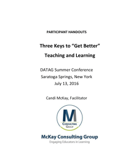 Three Keys to &ldquo;Get Better&rdquo; Teaching and Learning