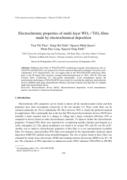 Electrochromic properties of multi-layer WO3 / TiO2 films made by