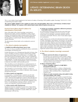 UPdAte: determiNiNG BrAiN deAth iN AdUltS