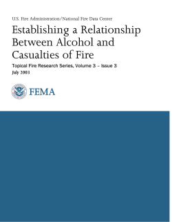 USFA-Establishing a Relationship Between Alcohol and Casualties