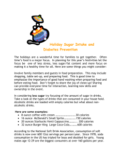 Holiday Sugar Intake and Diabetes Prevention