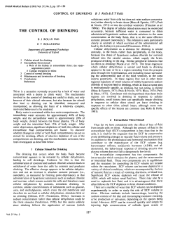 the control of drinking -