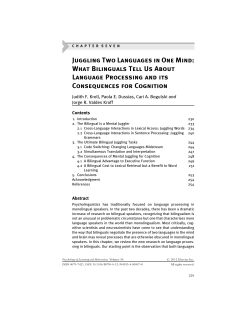 Juggling two languages in