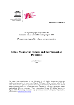 School monitoring systems and their impact on disparities