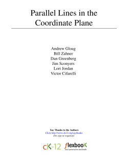 Parallel Lines in the Coordinate Plane