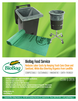 BioBag Food Service - BioBag Canada Inc.