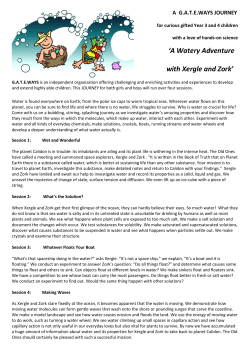 A Watery Adventure with Xergle and Zork