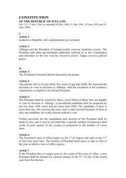 Constitution of the Republic of Iceland
