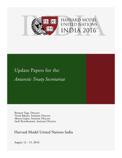 Update Papers for the Antarctic Treaty Secretariat