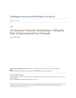 Taking the Rule of (International) Law Seriously