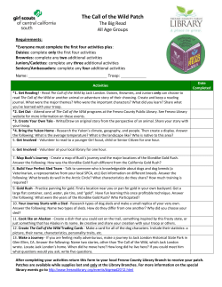 The Call of the Wild Patch - Fresno County Public Library