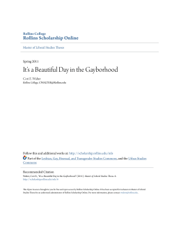 It`s a Beautiful Day in the Gayborhood