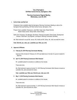 June 29, 2016 Formal Meeting