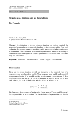 Situations as indices and as denotations