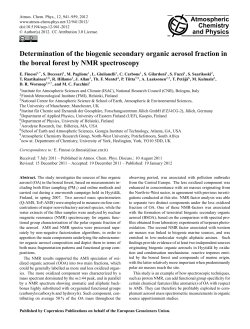 Determination of the biogenic secondary organic aerosol fraction in