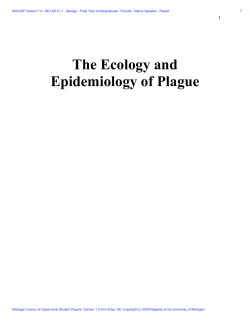 The Ecology and Epidemiology of Plague