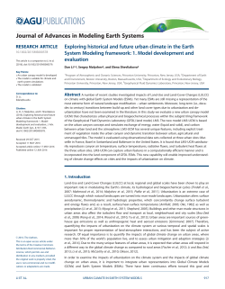 Exploring historical and future urban climate in the Earth System