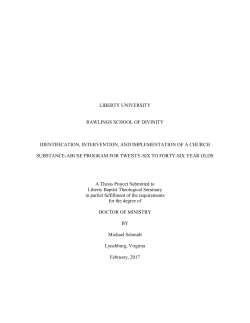 Identification, Intervention, and Implementation of a Church