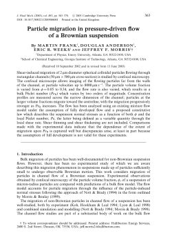 Particle migration in pressure-driven flow of a