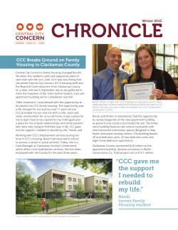 CCC gave me the support I needed to rebuild my life.&rdquo; &ldquo;