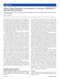 Obesity, Oxygen Desaturation, and the Need for a Phenotypic
