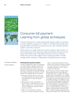 Consumer bill payment: Learning from global archetypes